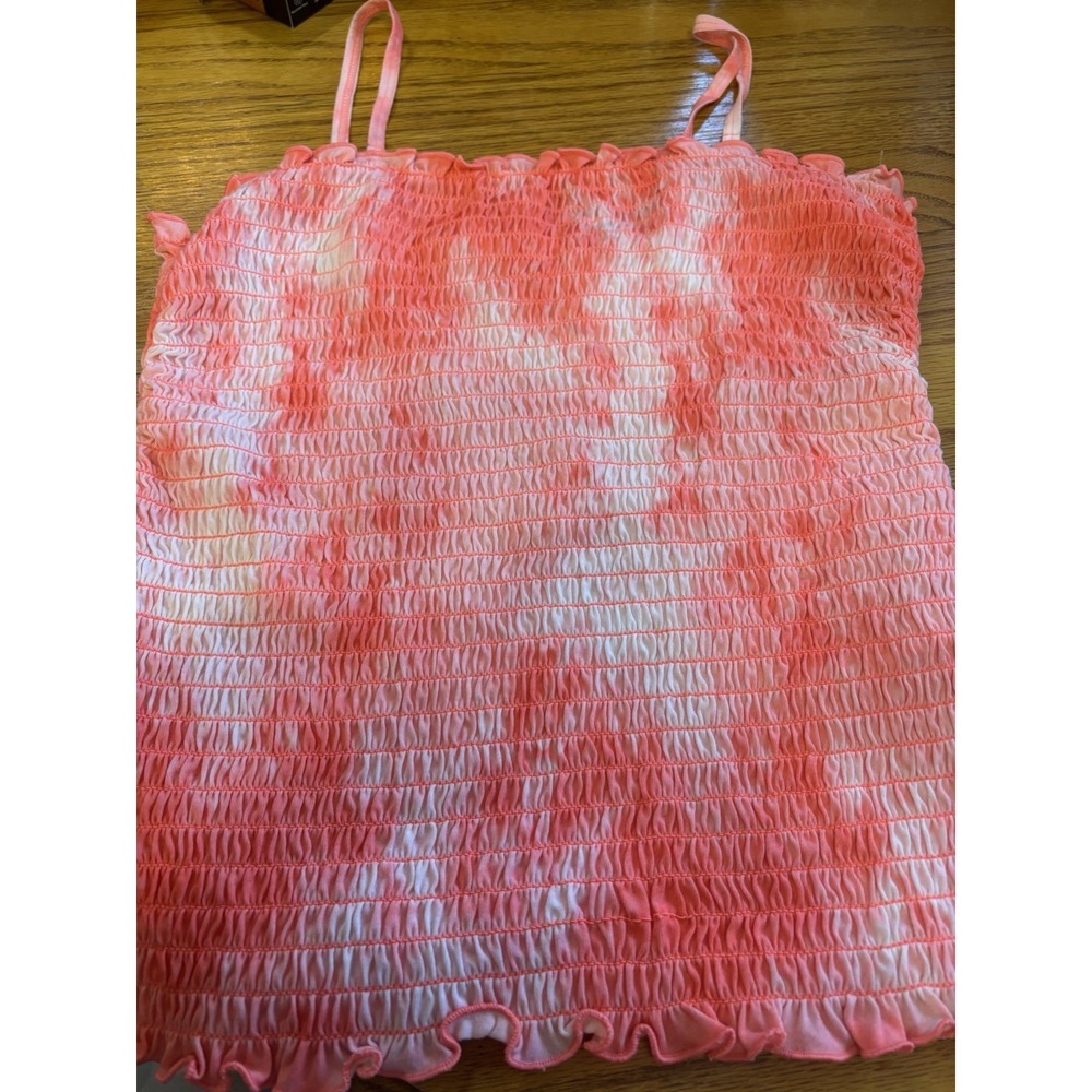 Abercrombie And Fitch, Junior Girls Strapy Halter‎ Top Size 15-17 Coral Ruffles